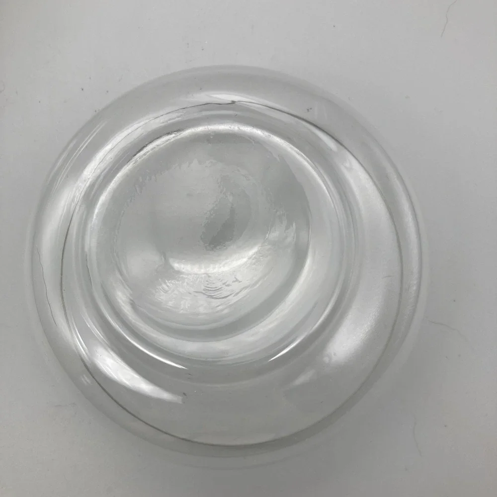 Vintage MCM Corning Creative Clear Glass Stackable Jar Canister  Round